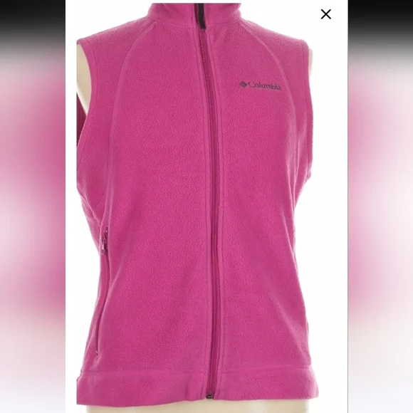 Columbia Pink Fleece Zip Vest - Picture 2 of 8